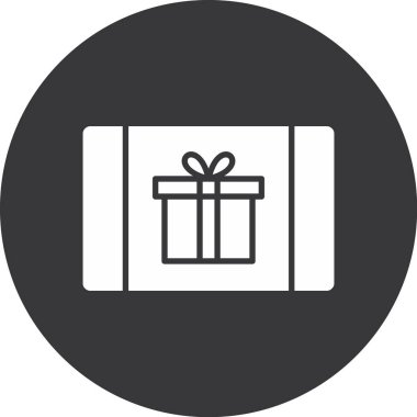 hediye kutusu simgesi, vektör illüstrasyonu