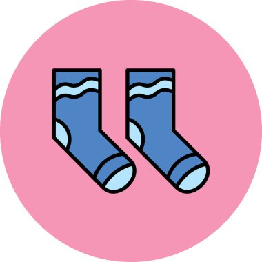 Çorap simgesinin vektör illüstrasyonu