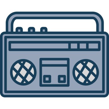 retro radyo kaset simgesi