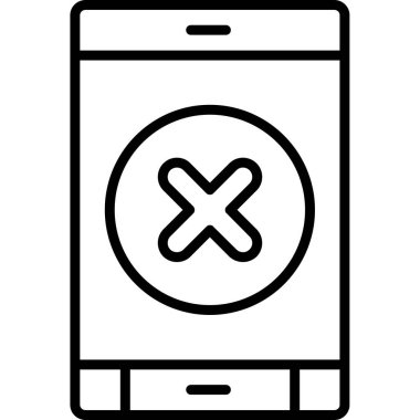 Mobil simge. Web için akıllı telefon vektör simgelerinin basit çizimi