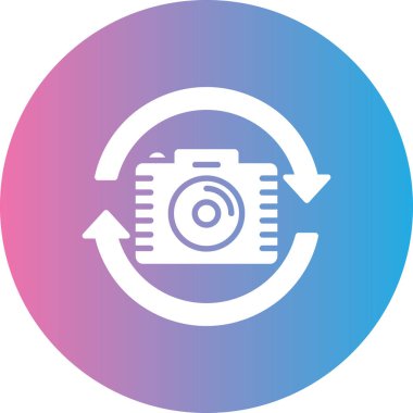 Kamera. Web simgesi basit illüstrasyon