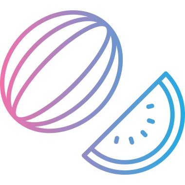 Taze karpuz dilimi vektör çizimi