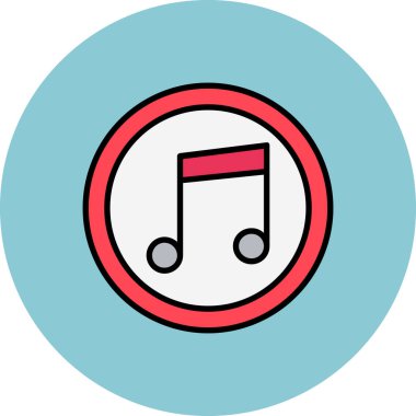 Müzik simgesinin vektör illüstrasyonu