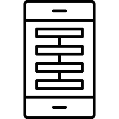 Akıllı telefon. Web simgesi basit illüstrasyon
