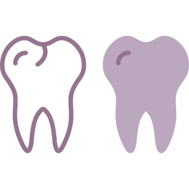 Diş vektörü ayarlandı. diş bakımı simgesi