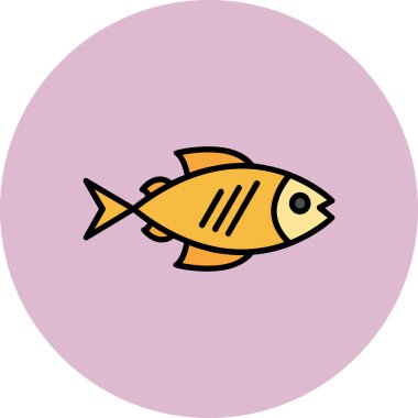 balık simgesi vektör illüstrasyonu