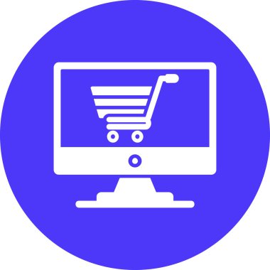 Alışveriş. Web simgesi basit illüstrasyon