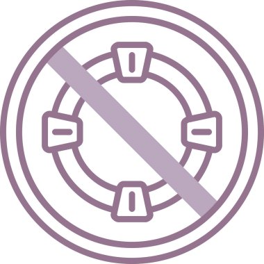 Yasaklama simgesi vektör illüstrasyonu