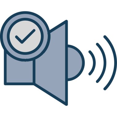 Konuşmacı. Web simgesi basit illüstrasyon