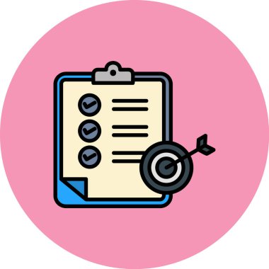 Kontrol listesi. Web simgesi basit illüstrasyon