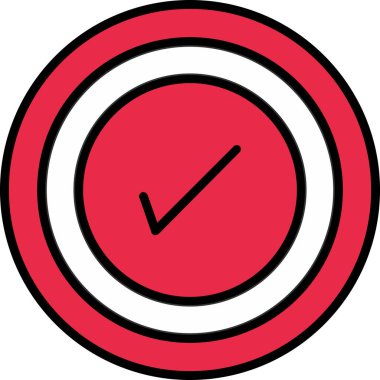 İşaretleme simgesi vektör illüstrasyonunu kontrol et