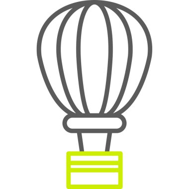 sıcak hava balon simge vektör çizim