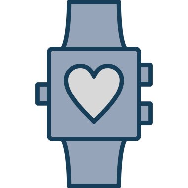 Saat simgesi. Vektör çizim