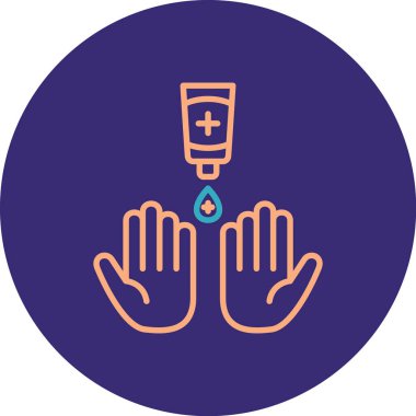 El dezenfektanı simgesi, vektör çizim