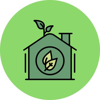 Bir ev simgesinin vektör illüstrasyonu