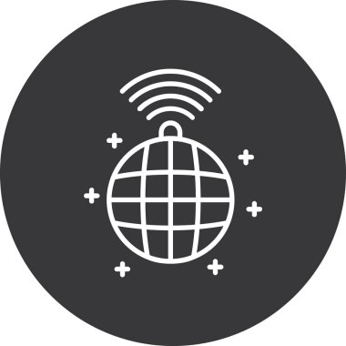 Küresel modern simgenin vektör illüstrasyonu