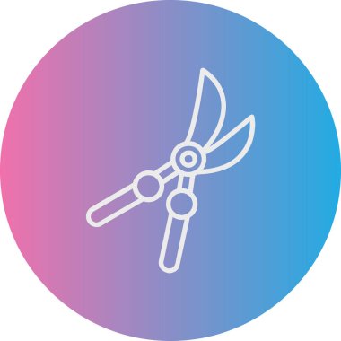 Makas. Web simgesi basit illüstrasyon