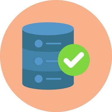 veritabanı. Web simgesi basit illüstrasyon