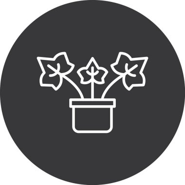 Çiçek simgesinin vektör illüstrasyonu