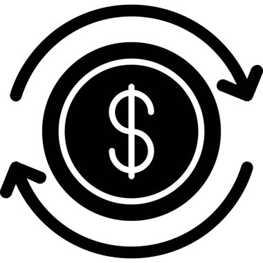 Bir dolar sembolünün vektör illüstrasyonu