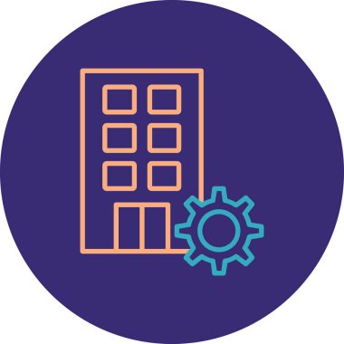 Modern mimari simgesinin vektör illüstrasyonu