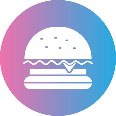 Hamburger. Web simgesi basit illüstrasyon
