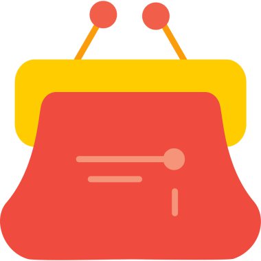 çanta çanta kıyafet simgesi düz stil