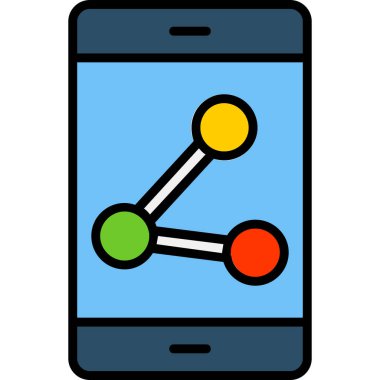 Cep telefonu. Web simgesi basit illüstrasyon