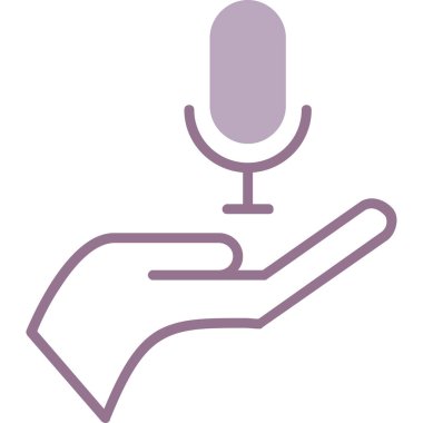 mikrofon simgesi vektör illüstrasyonu