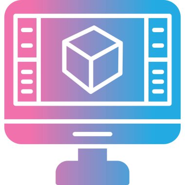 vektör lcd simgesi illüstrasyonu