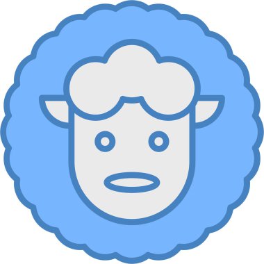Koyun. Web simgesi basit illüstrasyon