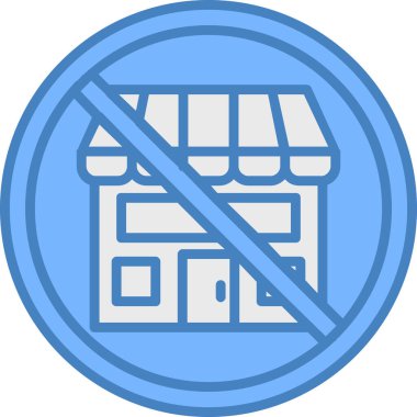 Dükkan. Web simgesi basit illüstrasyon