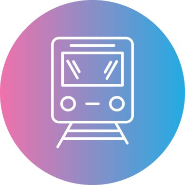 Modern tren simgesinin vektör illüstrasyonu