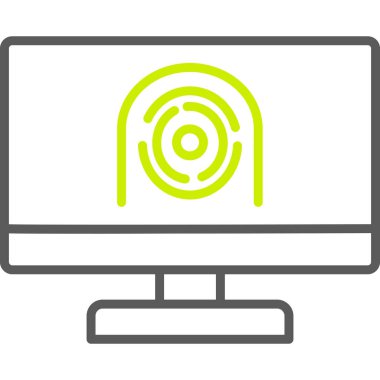 bilgisayar izleme simgesi, vektör illüstrasyonu