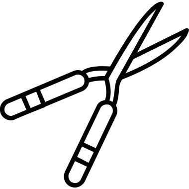 Makas. Web simgesi basit illüstrasyon