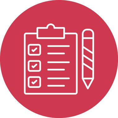 Kontrol listesi simgesinin vektör illüstrasyonu