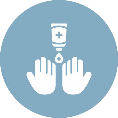 Bir el dezenfektanı simgesinin vektör çizimi