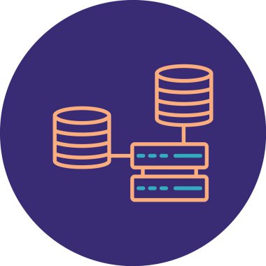 Sunucu. Web simgesi basit illüstrasyon