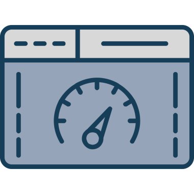 Hız göstergesi. Web simgesi basit illüstrasyon