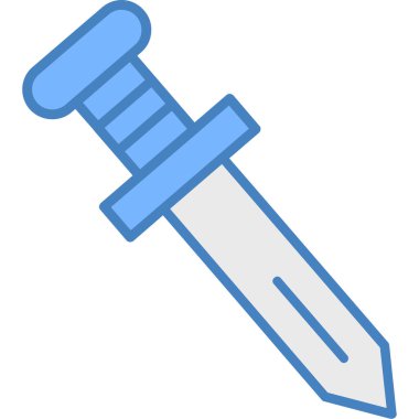 Kılıç. Web simgesi basit illüstrasyon