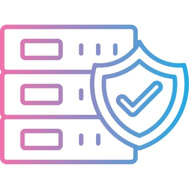 Veri koruma simgesi, vektör çizim