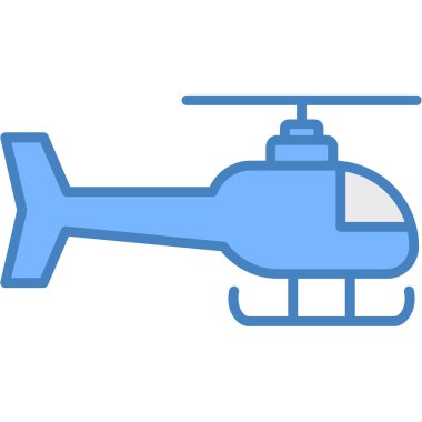 Helikopter. Web simgesi basit illüstrasyon