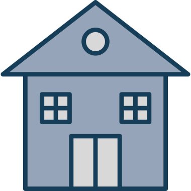 Ev. Web simgesi basit illüstrasyon