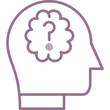 Düşünüyorum. Web simgesi basit illüstrasyon