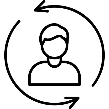 iş adamı simgesi, vektör illüstrasyonu