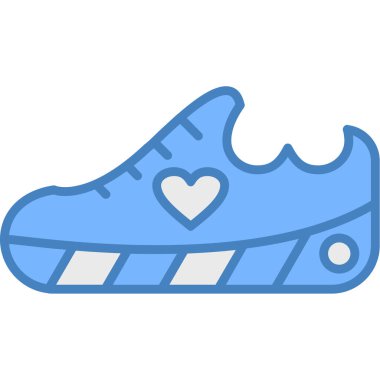 Spor ayakkabı ikonu vektörü. Çizgili ayakkabı tabelası. izole edilmiş sınır sembolü çizimi