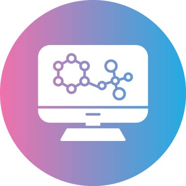 beyaz arkaplanda izole edilmiş ana hat biçiminde bilgisayar ekranı simgesi