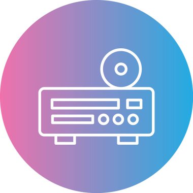 Müzik çalar simgesinin vektör illüstrasyonu