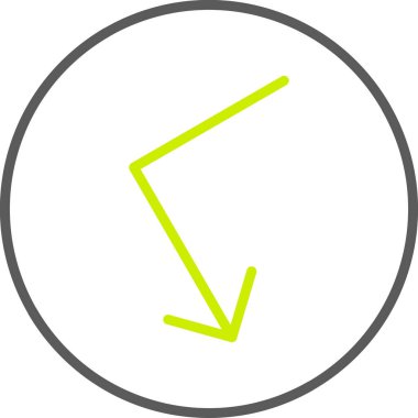 ok simgesi, basit vektör çizimi izole edildi