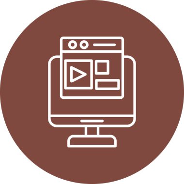 Kişisel ve ticari kullanım için çevrimiçi vektör simgesi simgesi vektör çizimi..